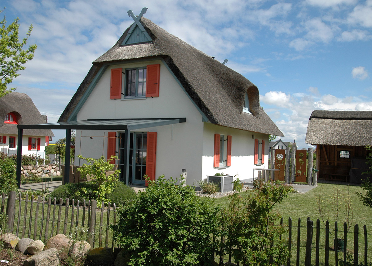 Ferienhaus Dat Rosenhus außen