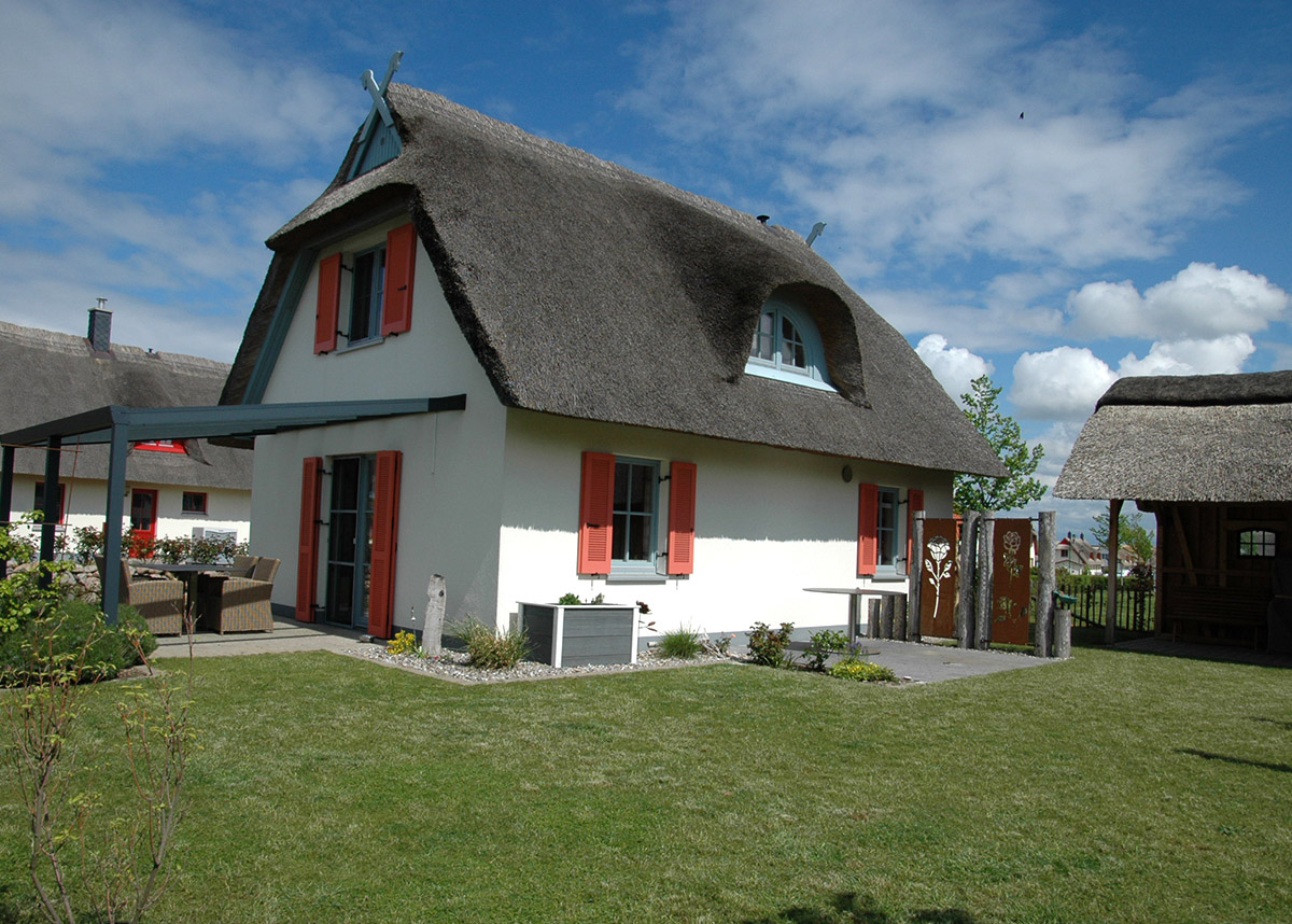 Ferienhaus Dat Rosenhus außen